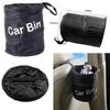 Collapsible Black Car Trash Can Pack Trash Bag Rubbish Waste Bin for Little Leak Proof Car Cooler Bag Garbage Bag Wastebasket