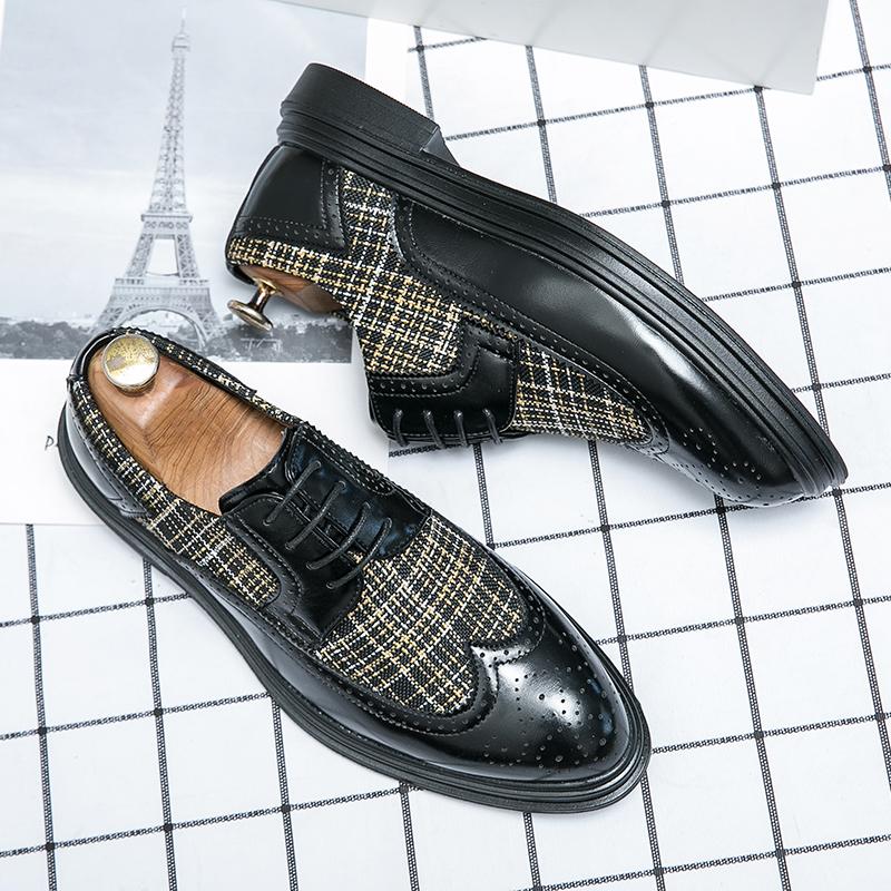 Мужские классические туфли-броги из кожи в британском стиле, мужские туфли большого размера 48, деловые туфли в стиле яппи