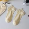 5 Pairs of Mulberry Silk Socks Women's Summer Thin Socks Sweat Absorbent Breathable Anti-pilling Anti-odour Antibacterial Boneless Socks