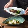 Kiln Ceramic Oyster Plate Snack Bowl Dessert Spice Bowls Fruit Salad Plate Tray Retro Tableware Oyster Shell Tray Dinner Plates