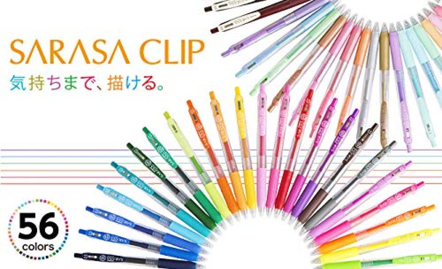Zebra Sarasa Clip Gel Ballpoint Brown Pen, 0.5mm, Gray, 10-Piece Set, B-JJ15-VEG