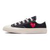 Comme Des Garçons PLAY X Chuck 70 Low PS Single Heart - Black Kids Sneakers Egret Red A08806C