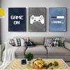 Watercolor Boys Game Poster Print Gamepad Illustration Game Wall Art Picture Joystick Canvas Painting for Kids Room Home Decor