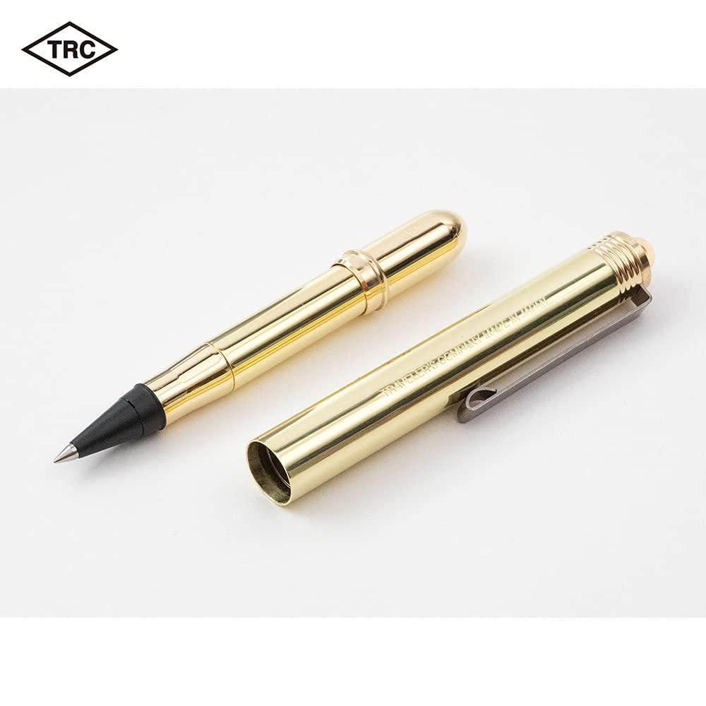 MIDORI Travelers Company TRC Brass Rollerball Pen Solid Brass Limited Card Included 36727006