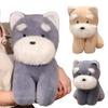 22-45cm Simulation Schnauzer Plush Doll Pillow Gray White Realistic Dog Plush Toy Home Decoration Gift for Boys and Girls
