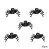 50pcs Halloween Spiders Decorations Small Black Plastic Spiders Haunted House Spider Decoration Simulation Tricky Toy