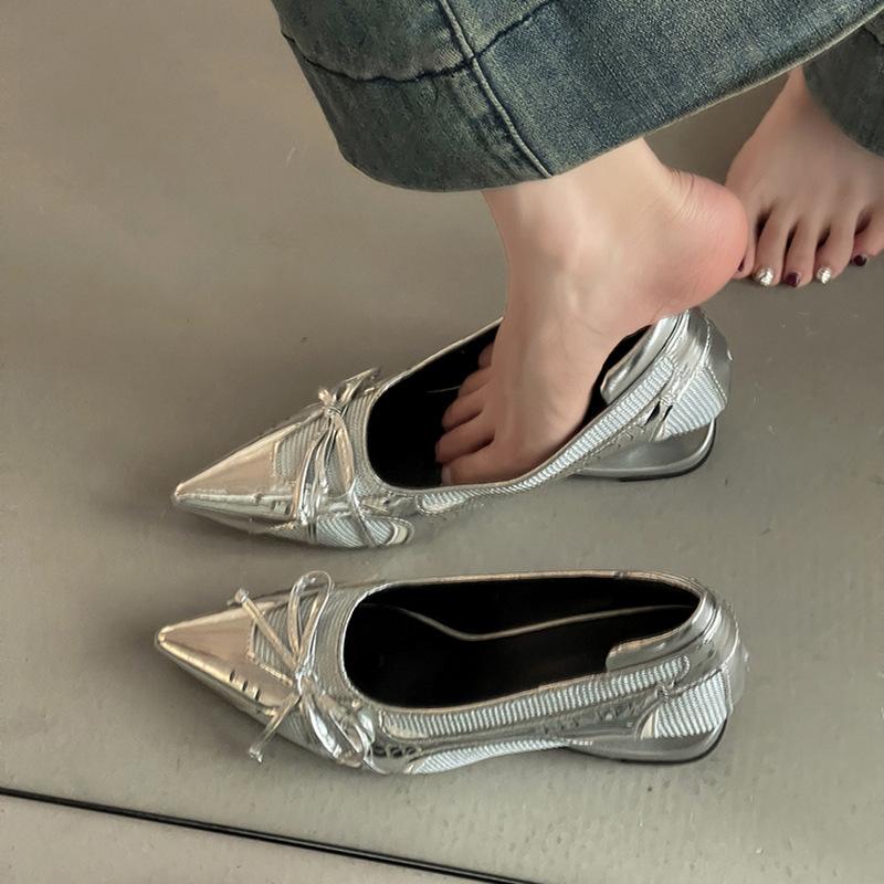 Fashion Niche Design Sense Pointed Wedge Mary Jane Shoes Summer Temperament Women's Single Shoes Mesh High Heels