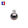 Compagnie Générale Des Perles - Diamond Pendant 0.04 Cts Genuine Round Tahitian Pearl 10-11 Mm 18 Cts White Gold - Women's Jewelry