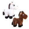 Cute Cartoon Plush Horse Doll Keychain Miniature Stuffed Animal Keyring Bag