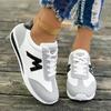 Fashion New 2025 Women Casual Walking Shoes Summer Flat Lace Up Leather Sneakers Fashion Flat-Bottomed Female Gump Sneakers Size 35-43