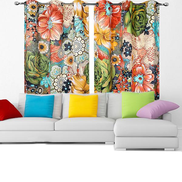 Плотные шторы с цветочным принтом в стиле бохо, красочные цветочные богемные оконные занавески для гостиной, спальни, столовой, домашний декор, шторы