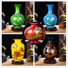 Chinese Style Ceramics Vase Jingdezhen Black Porcelain Crystal Glaze Flower Vase Home Decoration Accessories Handmade Vases