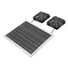 Solar Powered Exhaust Fan Kit 75W Monocrystal Silicon IPX7 Waterproofing 6.7in Dual Solar
