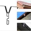 Rain Chain Hook V-Shaped Installation Gutter Chain Hanger Metal Iron Adapter Hook for Gutter