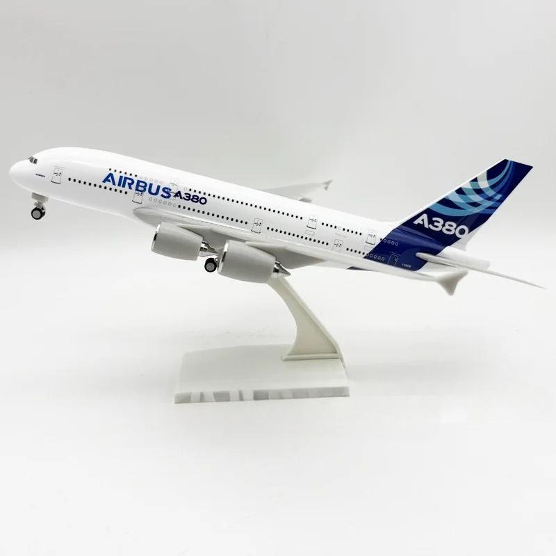 1/240 Scale Display 380 Prototype Airlines Airbus 30CM Souvenir A380 Kid Toy Resin Replica with Wheels Airplane Model Collection