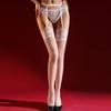 Women Pantyhose Fishnet Socks Stockings With Garter Belt Thigh-High Suspender Silk Stocking