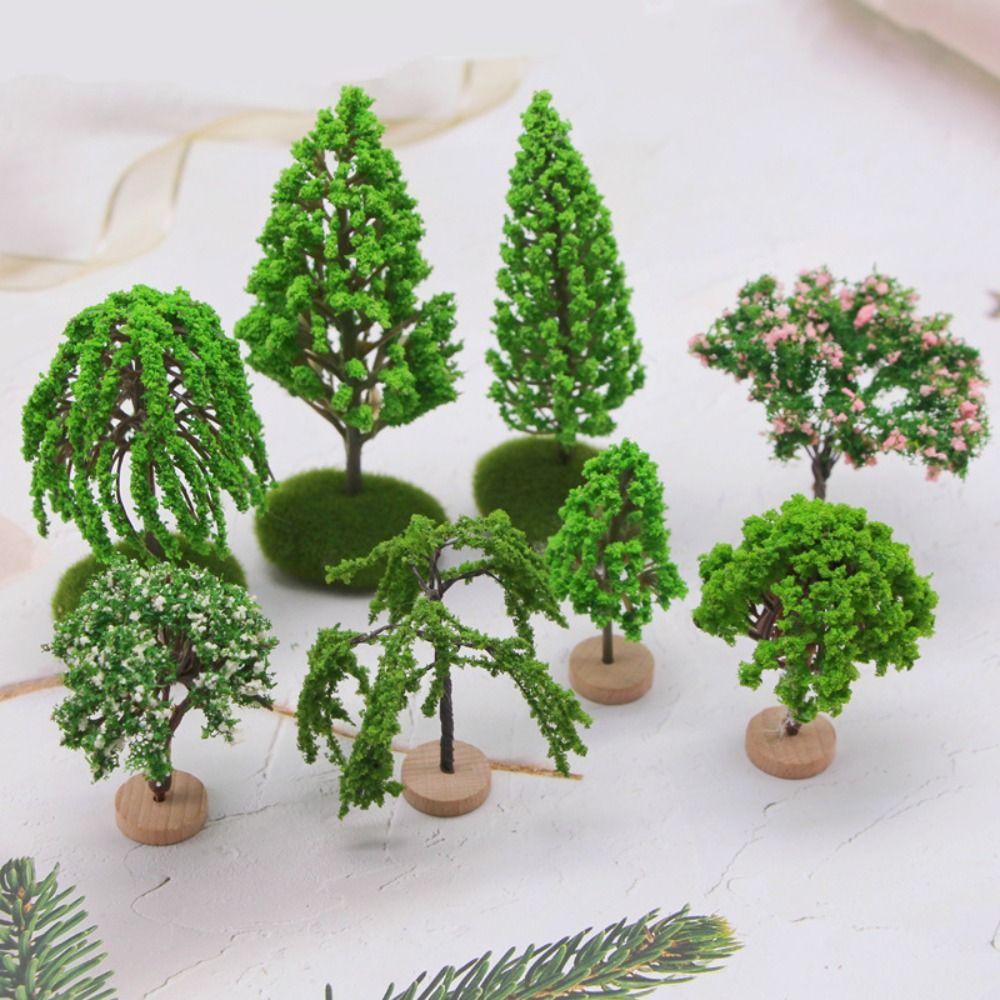 Green Micro Garden Flower Tree Accessories Scene Model Toy Miniature Landscape Trees