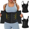 Waist Trainer Vest for Women Zipper Corset Body Shaper Tummy Control Cincher Tank Top Compression Shirt with Adjustable Straps