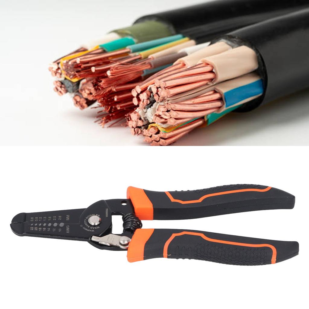 Hand Wire Stripper CrV Steel Multifunctional Wire Stripping Pliers for 10 12 14 16 18 20 22 AWG