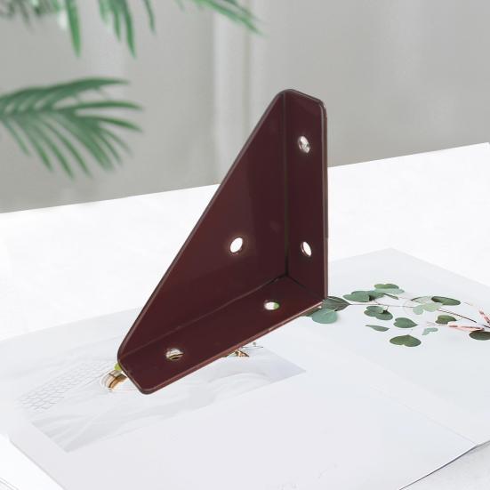 4Pcs 90 Degree Gusseted Angle Connector Brackets Rustproof Corrosion Resistant Gusset Corner Brace Fasteners