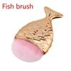 1Pcs Diamond Rose Gold Makeup Brushes Mermaid Fishtail Shaped Foundation Powder Cosmetics Brush Rainbow Eyeshadow Brush Kit