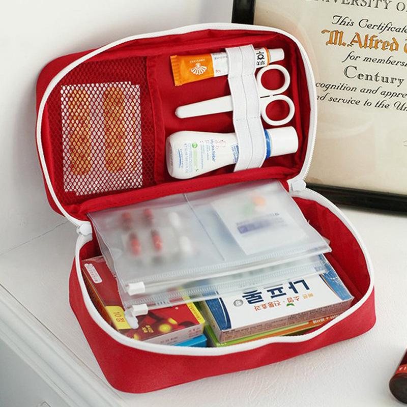 Portable First Aid Kit: Travel & Student Health Care Bag