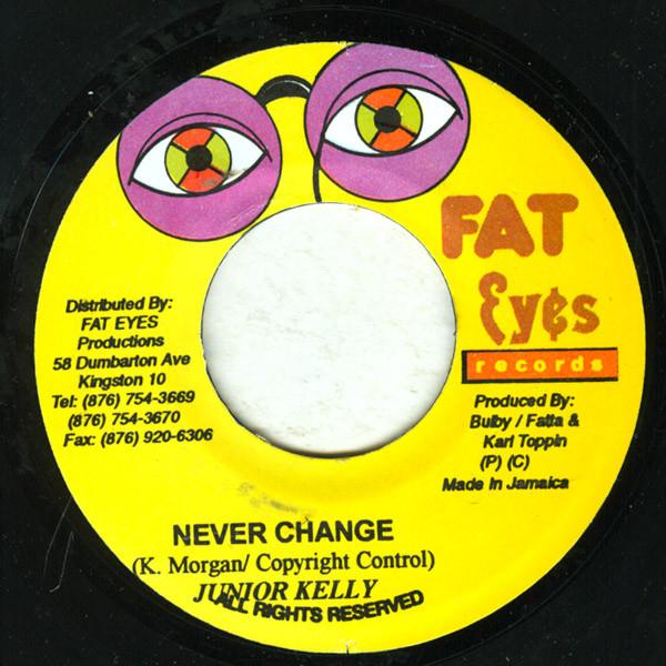 7inch Record JUNIOR KELLY / MARLON BRANDO - Never Change / Mission NONE Fat Eyes Record 2003 Jamaica Reggae, Ska & Dub Used