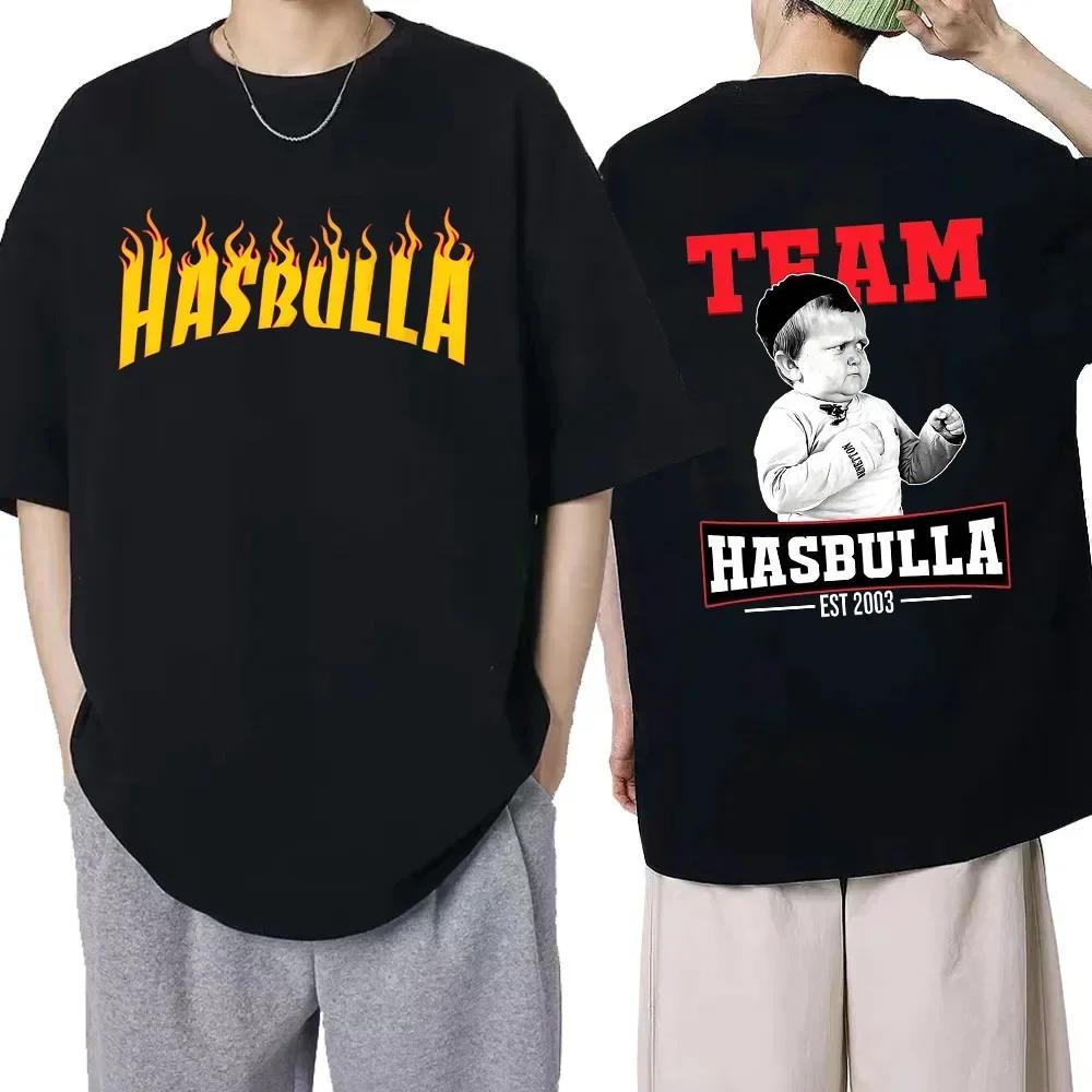 Classic Team Hasbulla Cotton T Shirt Men Women Fighting Hasbulla T-shirt Hip Hop Graphic Shirt Tops Manga T Shirt Streetwear