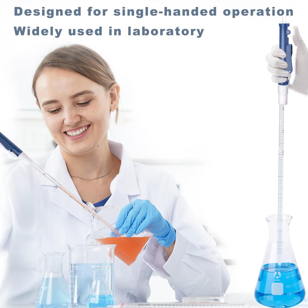 ONiLAB Pipette Pumps,Scientific Pipette Pump 2ml, Blue, for Disposable Plastic and Glass Pipettes