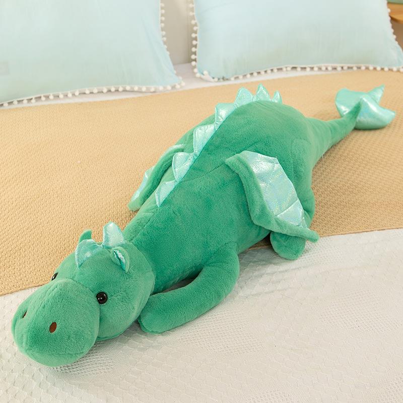 Party Style Flying Dragon Plush Toy Girls Sleeping Throw Pillow Boys Birthday Gift Dinosaur Doll Temple Fair Gift