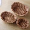 Imitation Rattan Elliptical Storage Basket Picnic Fruit Snacks Sundry Baskets Woven Baskets