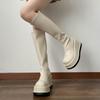 Trend Skinny Thick Heel Popular Muffin Bottom Over Knee Boots Women's Versatile Niche Muffin Thick Bottom Skinny Boots