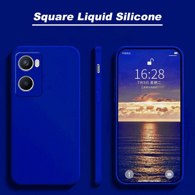 Роскошный жидкий силиконовый чехол для OPPO A15 A15S A18 A38 A58 A53 A52 Reno 10 5G A57 A77S A76 A78 A57S A96 4G 5G квадратный чехол