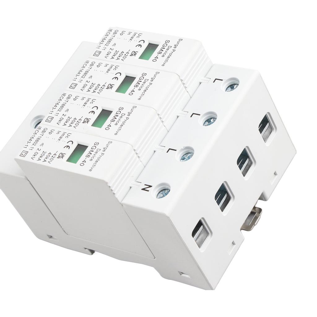 4P 40KA House Surge Din Rail Lowvoltage Protector Arrester Device for Thunder Protection