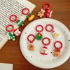 Kawaii Christmas Keychain Cartoon Santa Claus Elk Tree Snowman Pendant Key Ring Backpack Decoration Couple Friends Gifts