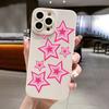 Cute Black Stars Silicone Phone Case For iPhone 16 15 14 13 12 11 Pro Max 13 Mini XS Max XR X 7 8 Plus SE 2020 Shockproof Cover