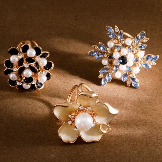 Пряжка для шарфа Кольцо для рубашки Зажим-слайдер Кольцо для шарфа Цветок Солнце Стразы Пряжка для шарфа Аксессуар для одежды для свиданий вечеринок мероприятий