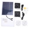 15W Solar Panel Fan Kit IP65 Weatherproof Dual Fan Solar Exhaust Intake Cooling Ventilation Fan for
