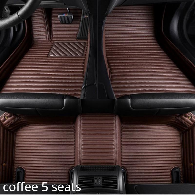 Striped Pu Leather Custom Car Floor Mat for Toyota Corolla 2014-2018 Year Interior Details Car Accessories Carpet