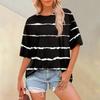 Women's Fashion Casual Floral Printed Loose Round Neck Short Sleeve T-Shirt Top