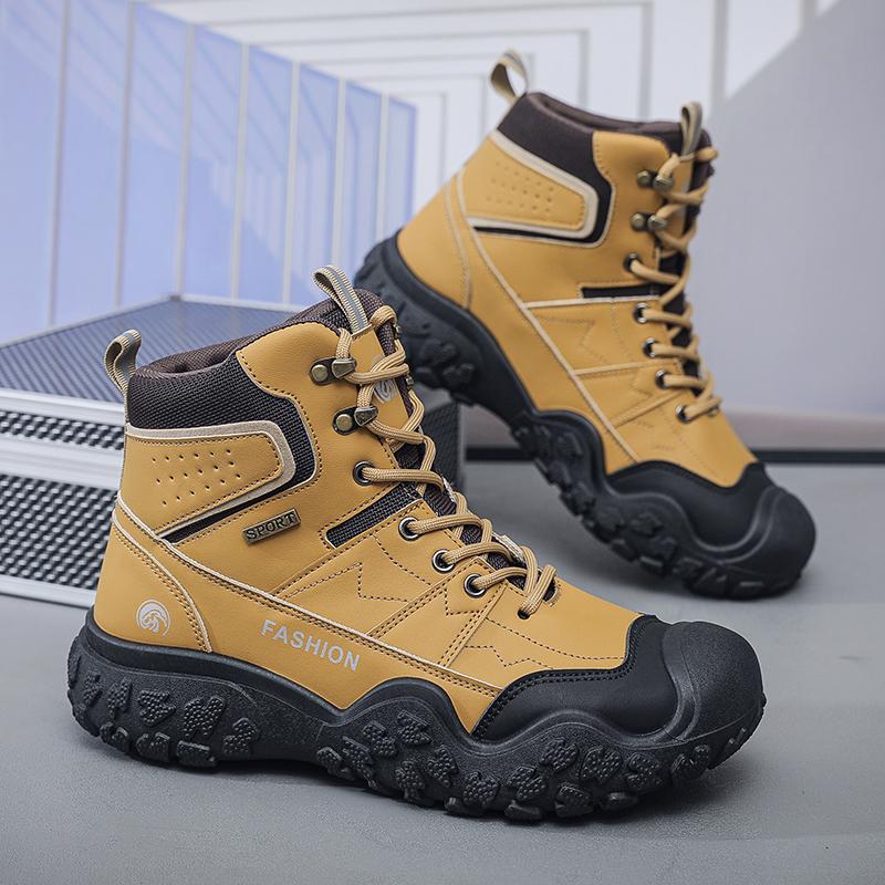 Men's Boots Autumn and Winter New High Top Outdoor Boots Anti Slip Soft Sole Comfort Hiking Boots Fashion Casual Workwear Boots