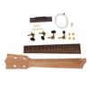 Ukulele Neck Fretboard Replacement Kit Neck String Knobs Bridge Rosewood Fingerboard Set for 23