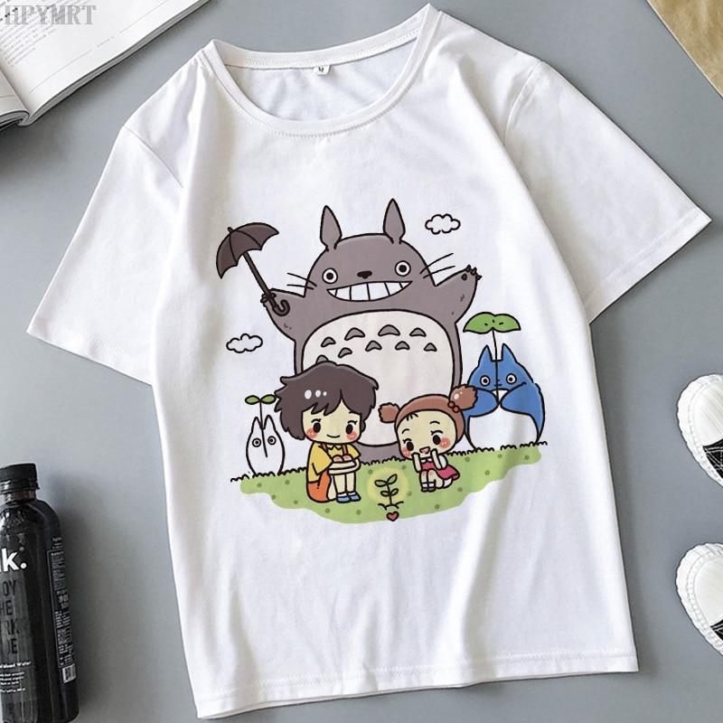 Plus Size Tops Women 'S T -Shirt Fashion Funny Totoro Print T Shirt Summer Harajuku Streetwear O -Neck Short Sleeve Tshirt Clothing