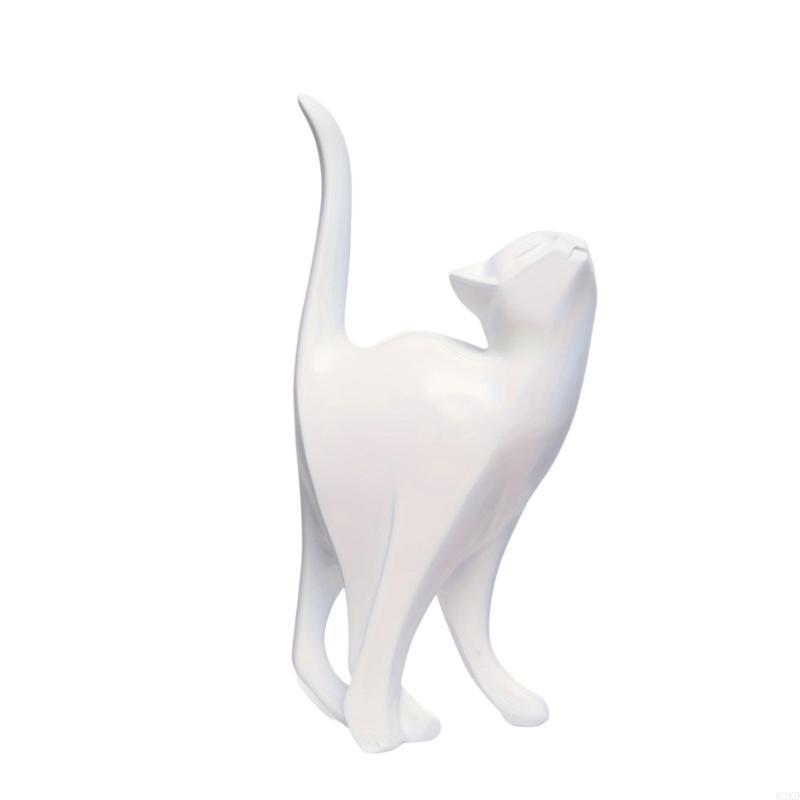 62KD Modern Cats Sculpture Abstract Design Resins Kitten Statue Living Room Accent