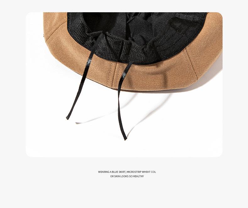 Women's Two-Way Beret: Stylish, Warm Autumn/Winter Octagonal Hat with Brim for a Slimmer Face.