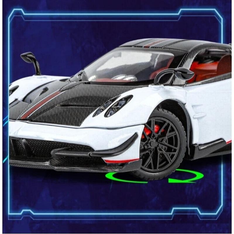 1/24 Pagani Huayra BC Alloy Car Model Diecast Toy Vehicle Sound Light