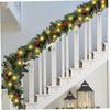 180cm/6 Feet Christmas Garland Green Led String Lights Artificial Rattan  Outdoor Decor
