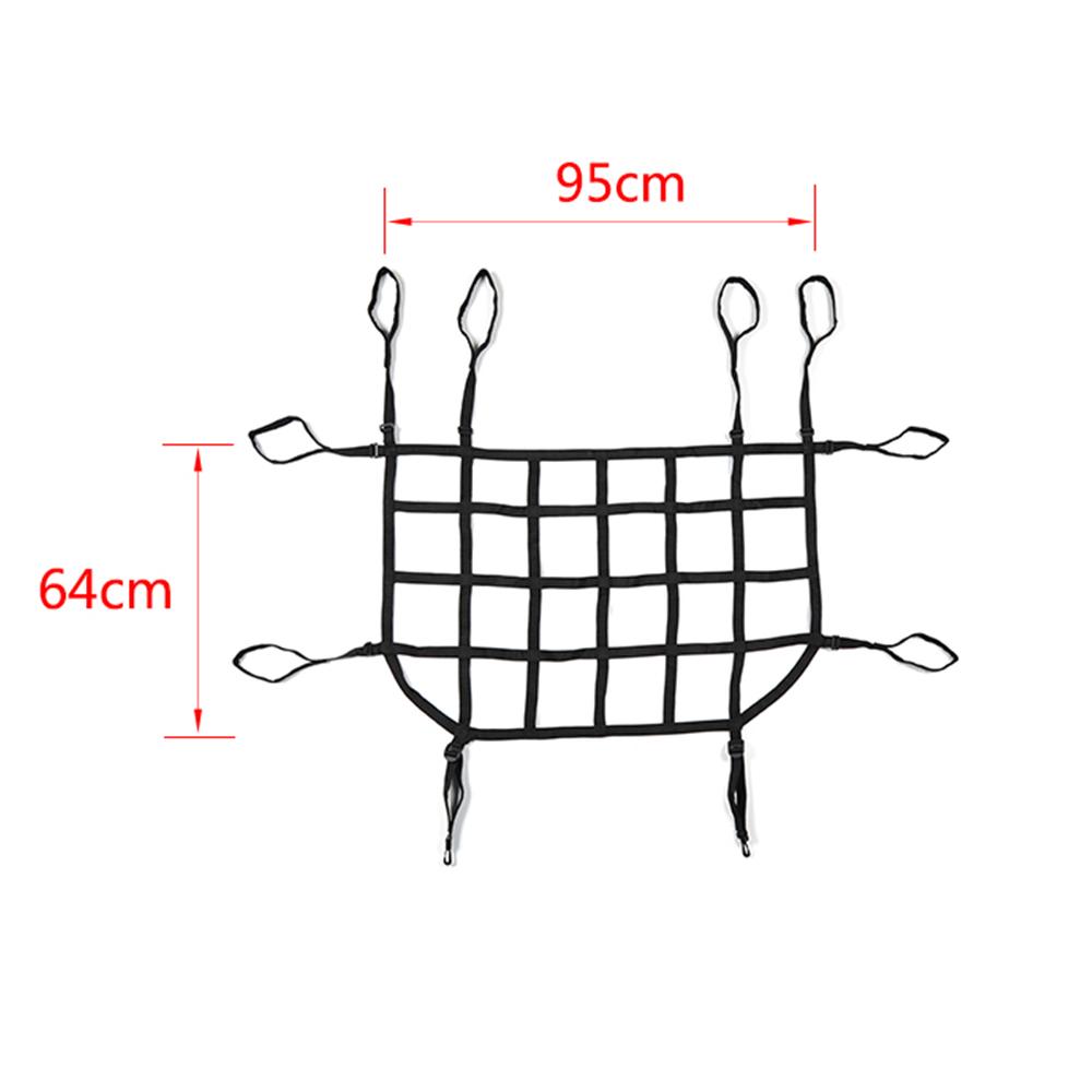 Mesh Cargo Net Trunk Cargo Net for Jeep Wrangler JK JKU 2007-2017 1 PC Black