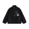 Li Ning Badfive Solid Color Zipper Stand Collar Fleece Jacket Men Jacket Black AFDT667-4