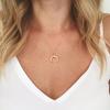 Simple Women Crescent Moon Pendant Chain Necklace Banque Jewelry Birthday Gift